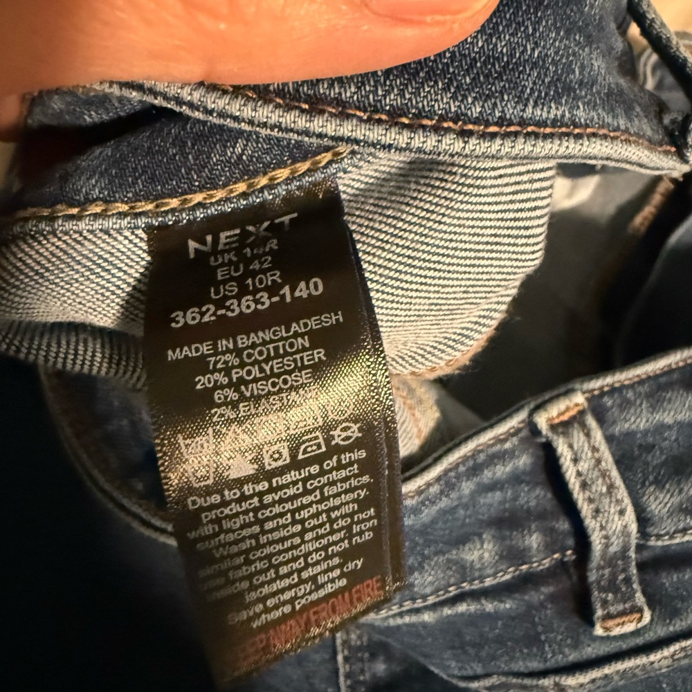 10 Items for $20: Next Dark Blue Flare Leg Jeans - Picture 4 of 4